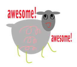 Chubby sheep sticker #2971132