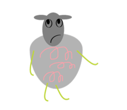 Chubby sheep sticker #2971139