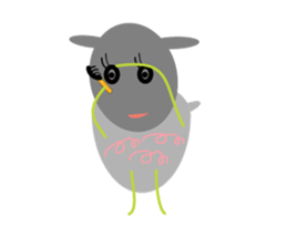 Chubby sheep sticker #2971151