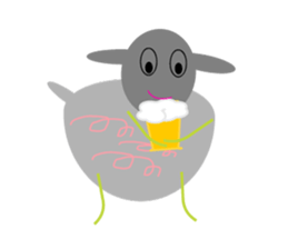 Chubby sheep sticker #2971153