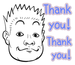 Funny face sticker(Man) vol.3 sticker #2971535