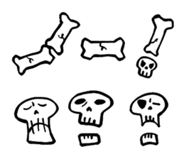 Bone Bone Skeleton (language:Japanese) sticker #2971804