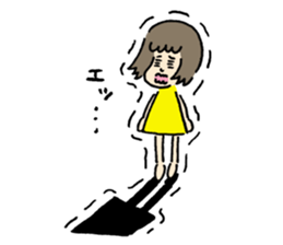 OBIETERUKO-CHAN(Girl that always scared) sticker #2972611