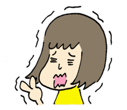 OBIETERUKO-CHAN(Girl that always scared) sticker #2972624