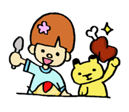 Acha & child lion sticker #2974117