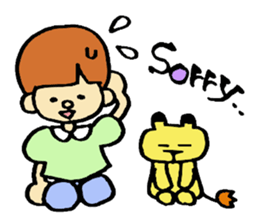 Acha & child lion sticker #2974127