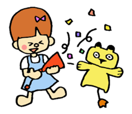 Acha & child lion sticker #2974130