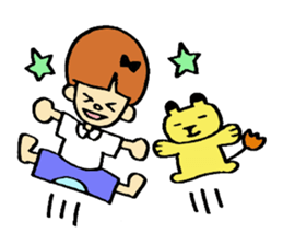 Acha & child lion sticker #2974149