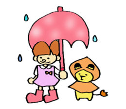 Acha & child lion sticker #2974151