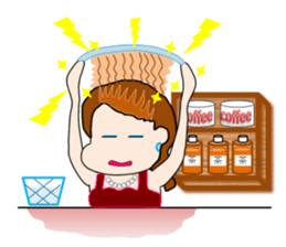 The landlady of a coffee shop part2 sticker #2974189