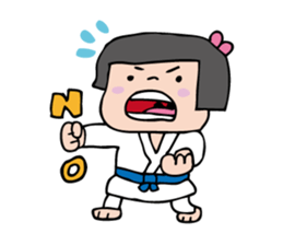 showa bobbed girl sticker #2975588