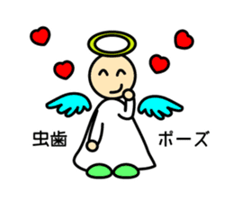 Cute angels and demons sticker #2976413