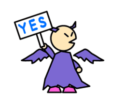 Cute angels and demons sticker #2976415