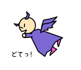 Cute angels and demons sticker #2976426