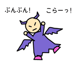 Cute angels and demons sticker #2976430