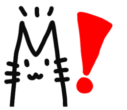 Cat of the form of "M". sticker #2976475