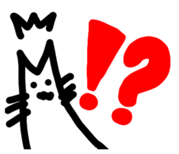 Cat of the form of "M". sticker #2976477