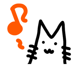 Cat of the form of "M". sticker #2976479