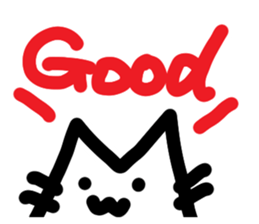 Cat of the form of "M". sticker #2976480