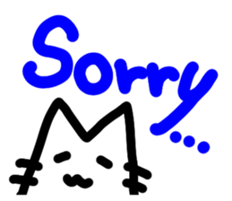 Cat of the form of "M". sticker #2976484