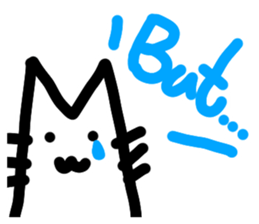 Cat of the form of "M". sticker #2976486