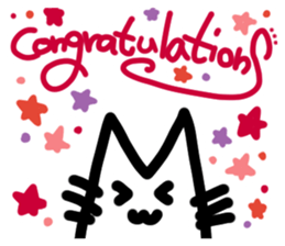 Cat of the form of "M". sticker #2976490