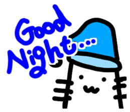 Cat of the form of "M". sticker #2976492