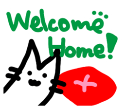 Cat of the form of "M". sticker #2976493