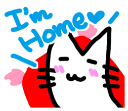 Cat of the form of "M". sticker #2976494