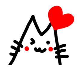 Cat of the form of "M". sticker #2976498