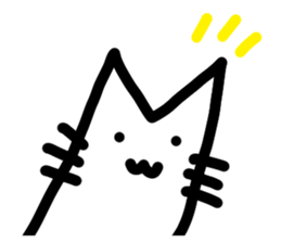 Cat of the form of "M". sticker #2976504