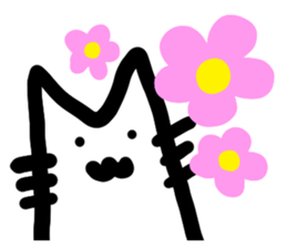 Cat of the form of "M". sticker #2976506