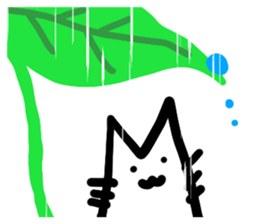 Cat of the form of "M". sticker #2976511