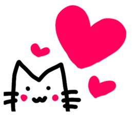 Cat of the form of "M". sticker #2976513