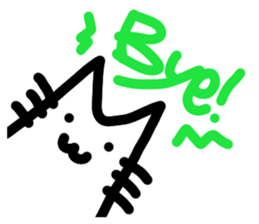 Cat of the form of "M". sticker #2976514