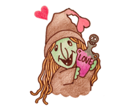 Bustling daily witch sticker #2977315