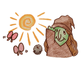 Bustling daily witch sticker #2977323