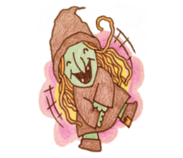 Bustling daily witch sticker #2977325