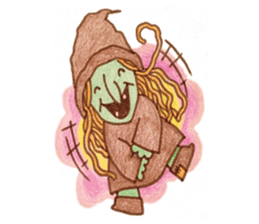 Bustling daily witch sticker #2977325