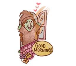 Bustling daily witch sticker #2977327