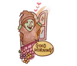 Bustling daily witch sticker #2977327