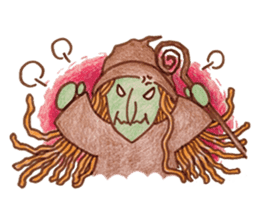 Bustling daily witch sticker #2977335