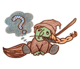 Bustling daily witch sticker #2977336