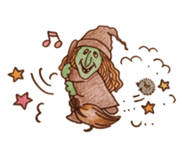 Bustling daily witch sticker #2977340