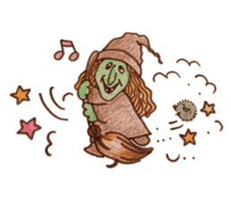 Bustling daily witch sticker #2977340