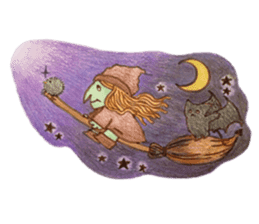 Bustling daily witch sticker #2977342