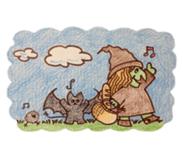 Bustling daily witch sticker #2977343