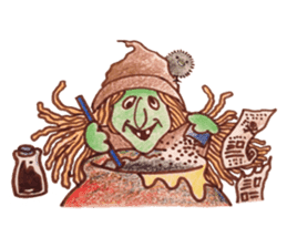Bustling daily witch sticker #2977348