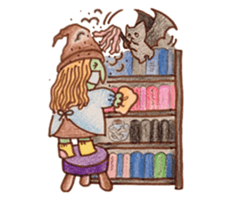Bustling daily witch sticker #2977349