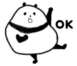 two words message panda sticker #2980373